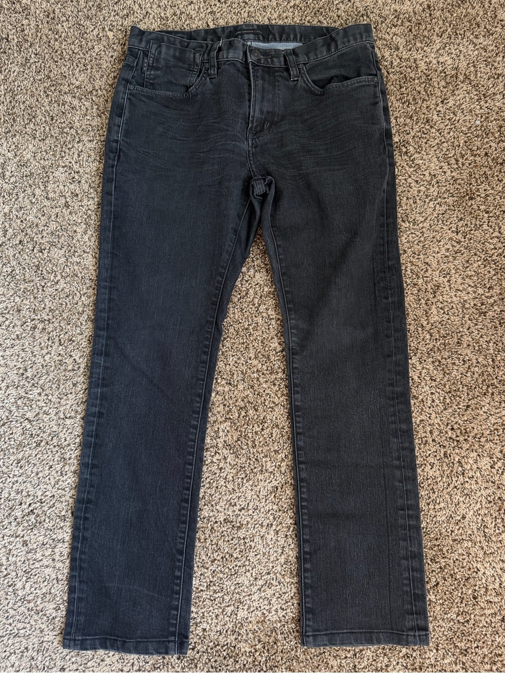 John Varvatos Bowery Slim Straight Washed Black Men Size 31
